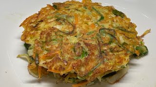 Low Carbohydrate Cabbage and Squid Pancakes