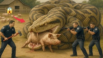Brave Heroes in Rescue Animals Fight Against GIANT Python to Save Pig!