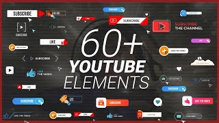 60 YouTube Subscribe Click Button Animation - After Effects Template