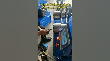 Braided metal hose crimping machine  #machine #hosecrimpingmachine # #manufacturing