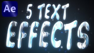 5 MUST TRY Text Effects in After Effects [TUTORIAL]