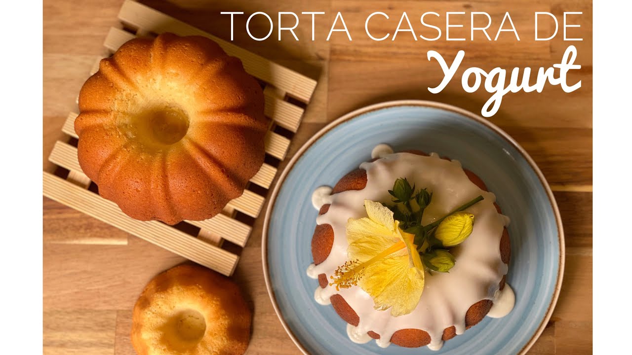 Torta Casera De Yogurt Con Glaseado De Limón Fácil y Rápida