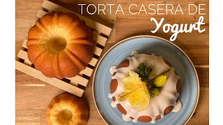 Torta Casera De Yogurt Con Glaseado De Limón Fácil y Rápida