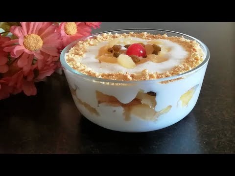 Very tasty and easy to make Pineapple Delight Dessert Recipe By Kitchen Corner