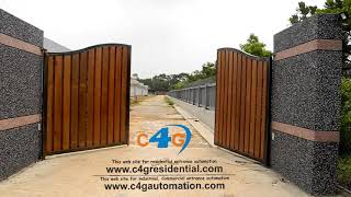 Latest Modern Front Gate Designs / Automatic Folding Wood Hinges Swing Gates