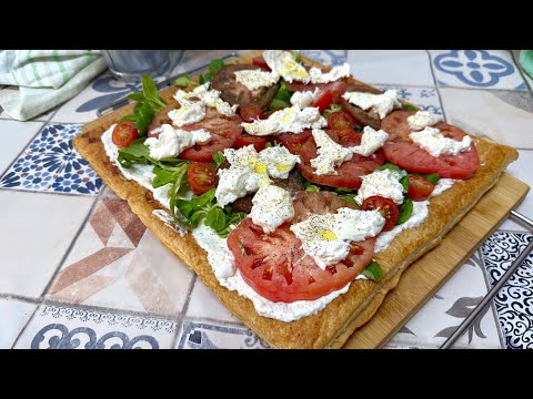 Tomato, cheese, and orange oil coca! Delicious!