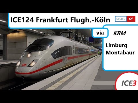 Frankfurt Flughafen-Köln *ICE124* (ICE3 II BR406) Führerstandsmitfahrt/Cabride