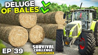 DELUGE OF POPLAR BALES! 🤯 | Farming Simulator 25 - Survival Challenge | Episode 39