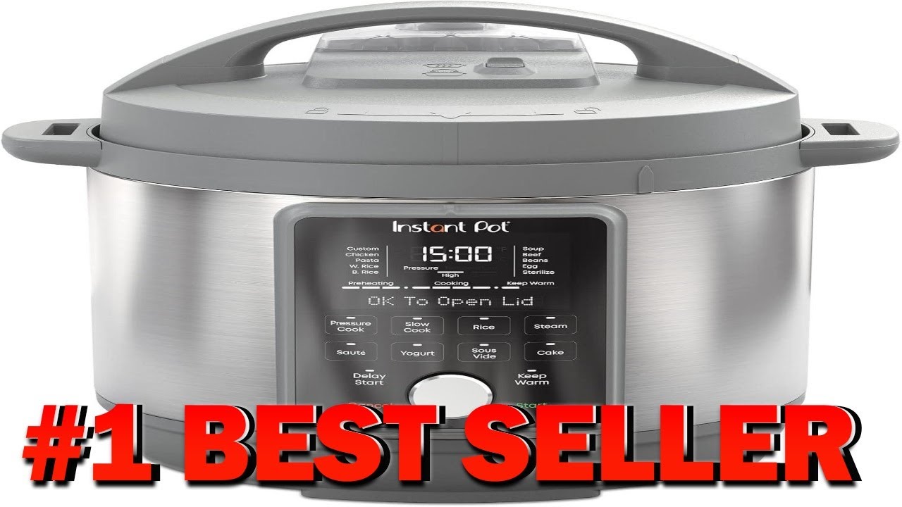 Instant Pot 6 Quart Whisper Quiet 9 in 1 Electric Pressure Cooker Slow Rice Steamer - B09MZTP44L