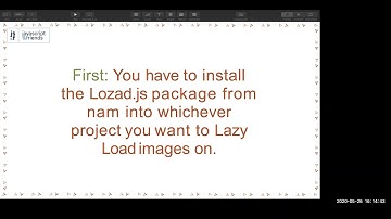 Lazy Loading Images and Analysis - JavaScript and Friends Online Meetup- May 2020