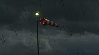 A windsock in the storm (3D animation)