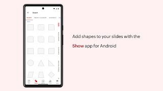 Zoho Show: Add shapes to your slides with the Show app for Android screenshot 1