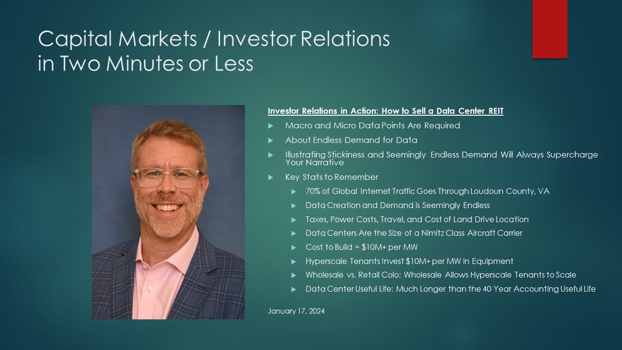 Investor Relations In Action: How to Sell a Data Center REIT