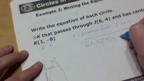 12.7 Circles in the Coordinate Plane - Geometry