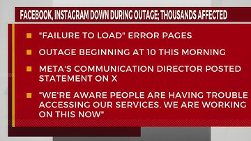 Users report issues accessing Facebook, Instagram