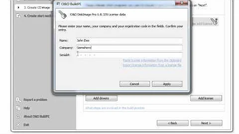 Creating a boot medium using O&O DiskImage 6 and O&O BuildPE