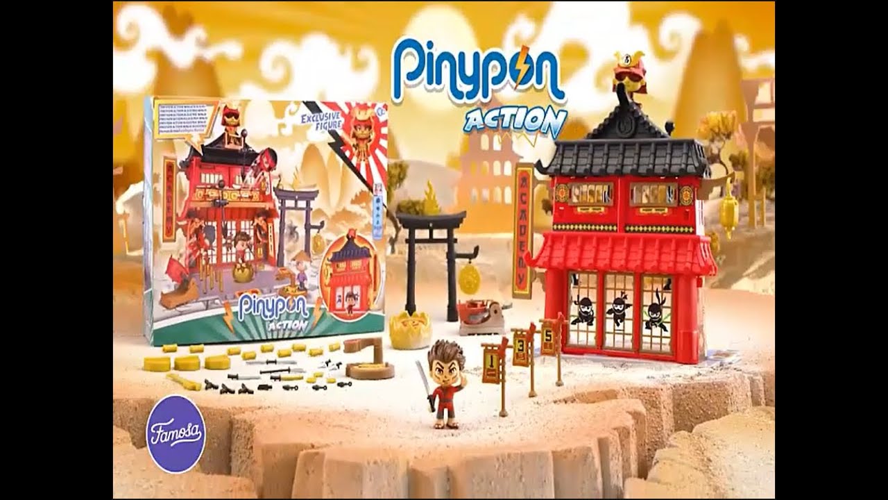 Pinypon Action Accademia Ninja – Playset Con Tempio, Mini Figure E Accessori, Giocattolo Per Bambini Dai 4 Anni
