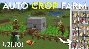 NEW UPDATE Minecraft 1.21.10 Automatic CROP Farm Java and Bedrock