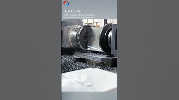 CNC Duplex Milling Machine TH-450NC for Processing Steel Blocks #GooDa #moldmanufacturing #steel