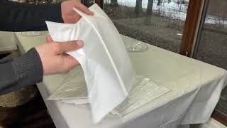 Grandipity White 12 Pack Premium Plastic Tablecloth Review