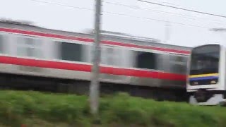 【JR東日本】E233系5000番台・209系2000･2100番台第二寺の下踏切付近通過