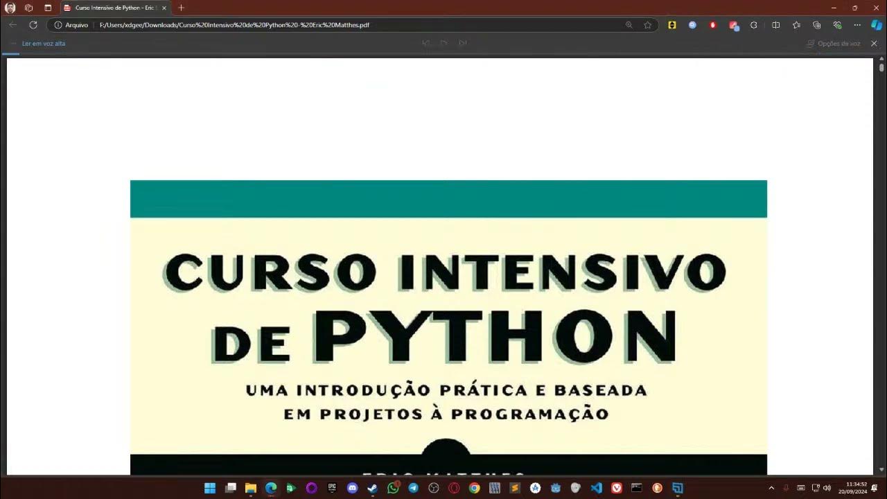 Curso Intensivo de Python - Eric Matthes - YouTube