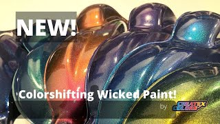 FIRST LOOK!  Color shifting wicked paint by Createx Colors!