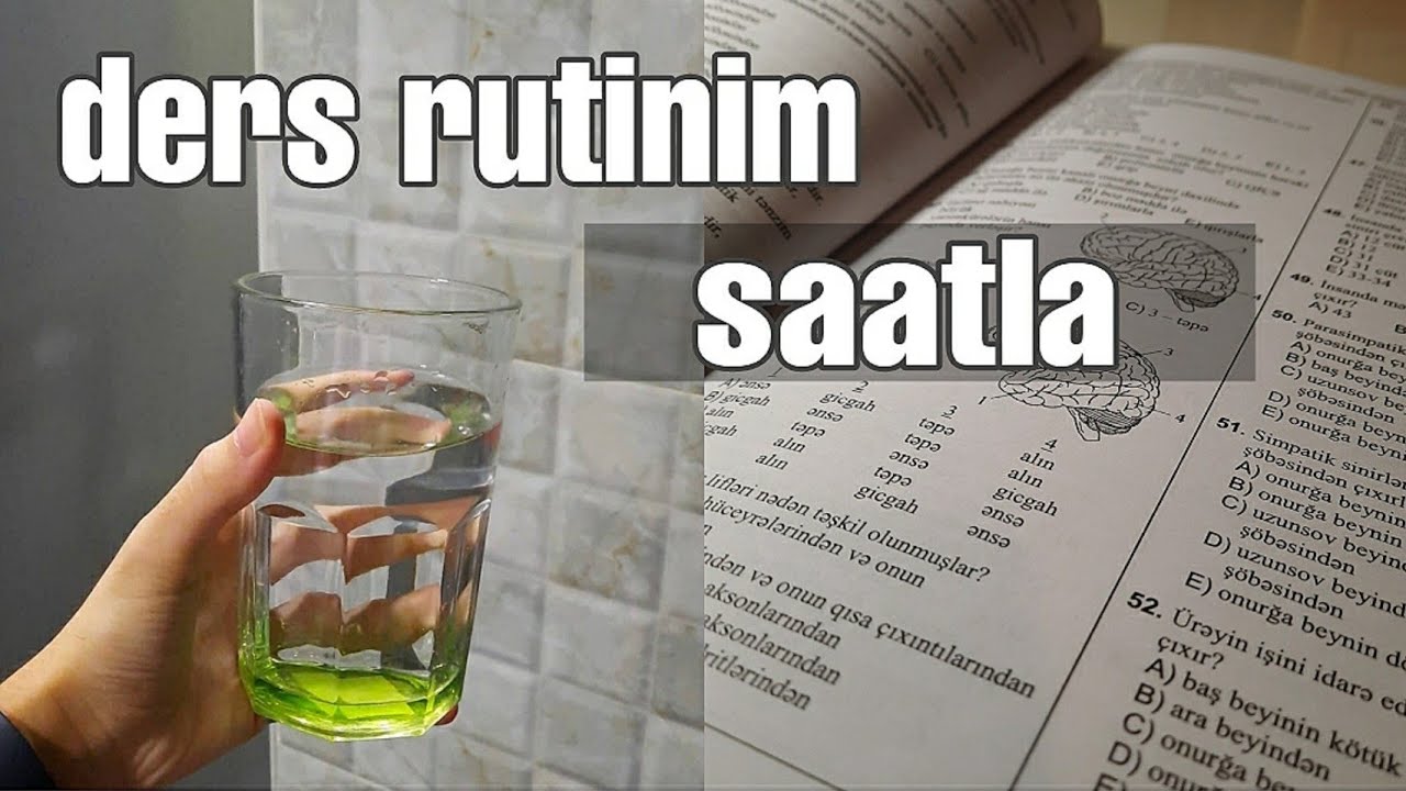 Dərs rutinim SAATLA | tətildə dərs çalışma|dərsə motivasiya | dərs rutinim