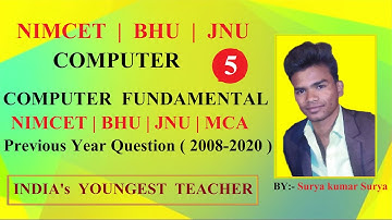 NIMCET COMPUTER FUNDAMENTAL DPP 3 For NIMCET, BHU, JNU, All MCA Entrance BY Surya kumar Surya