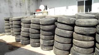 Second Hand Tires Loading in Container From Korea. SAM 3335