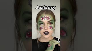 MAKEUP INSPIRED BY EMOTIONS P1 #shorts