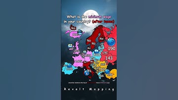 What is the minimum wage in your country? 💶💰 #shorts #geography #money #map #mapping #europe #world