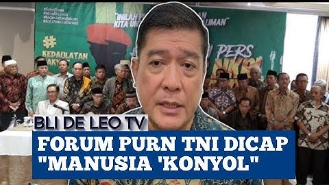 Sindiran Silfester Matutina Seusai Forum Purn TNI Mendesak Pemakzulan Gibran:Manusia Konyol,Egois!