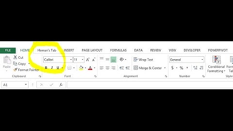 Create Custom Tab in Excel