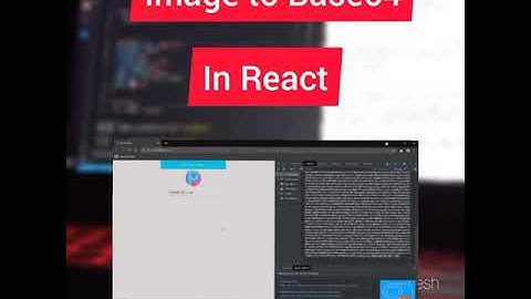 Image to Base64 Convert with React JS | Ganesh Dev