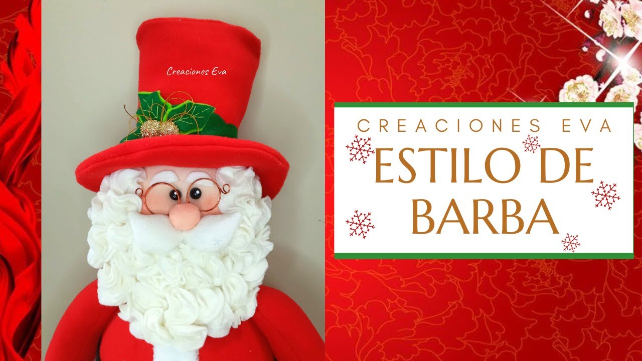 🎅Cómo hacer barba de papá noel MOLDES GRATIS🎉