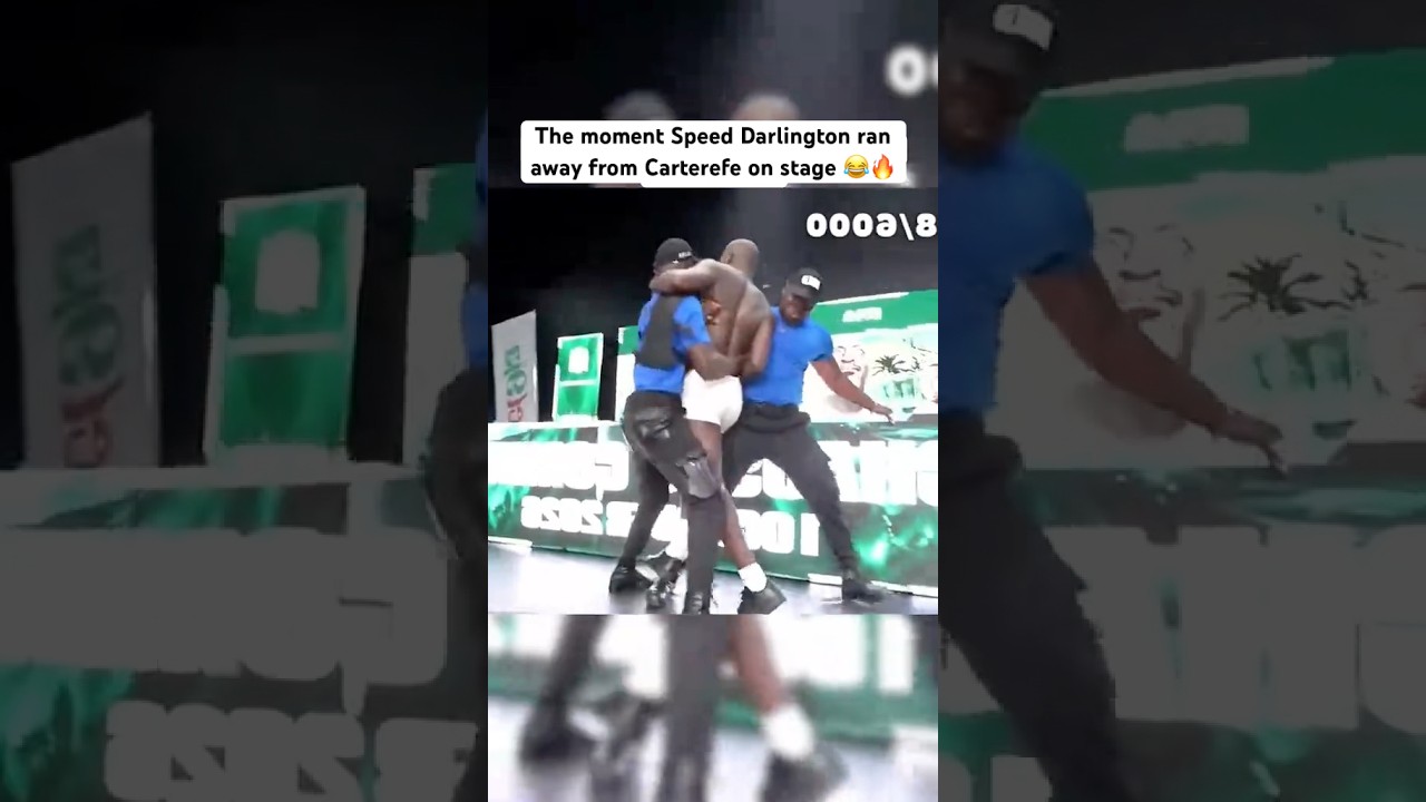 The moment Speed Darlington ran away from Carterefe on stage 😂🔥 #carterefe #nigeria