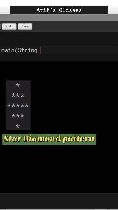 Star Diamond Pattern #java #bluej #patternprogramming #youtubeshorts # ...