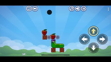 Apple Worm: Logic Puzzle. Level 57. Walkthrough.