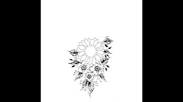 Drawing flowers on procreate #shorts