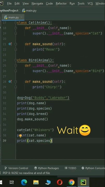 Animal Inheritance Hierarchy With Python | #shorts #shortvideo #short # ...