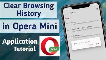 How to Clear Browsing History in Opera Mini App