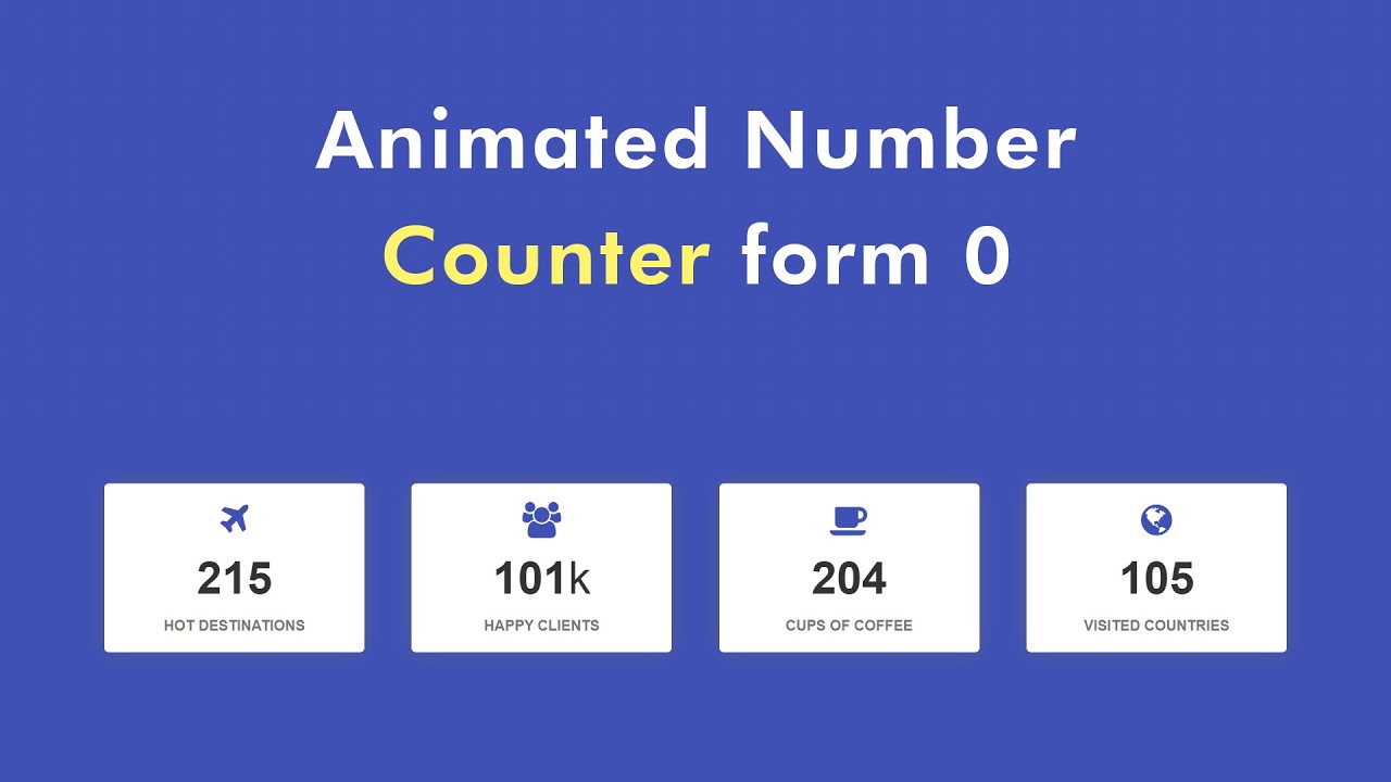 Counter For HTML & CSS Website | Counter with JavaScript, jQuery