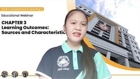 Learning Outcomes: Sources and Characteristics (Group 3)