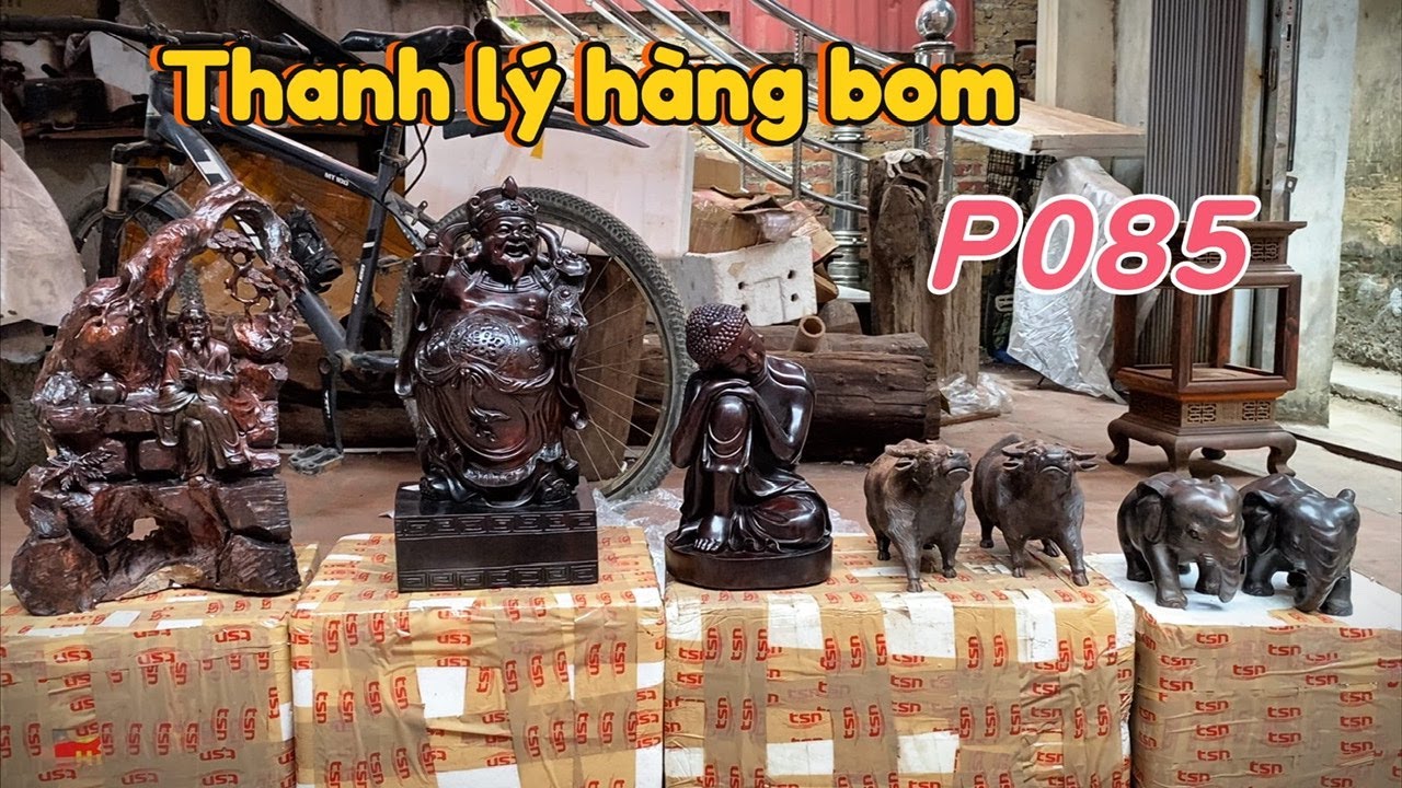 P085- thanh lý hàng bom// Tượng gỗ trắc Thế Quyết 039.620.5625
