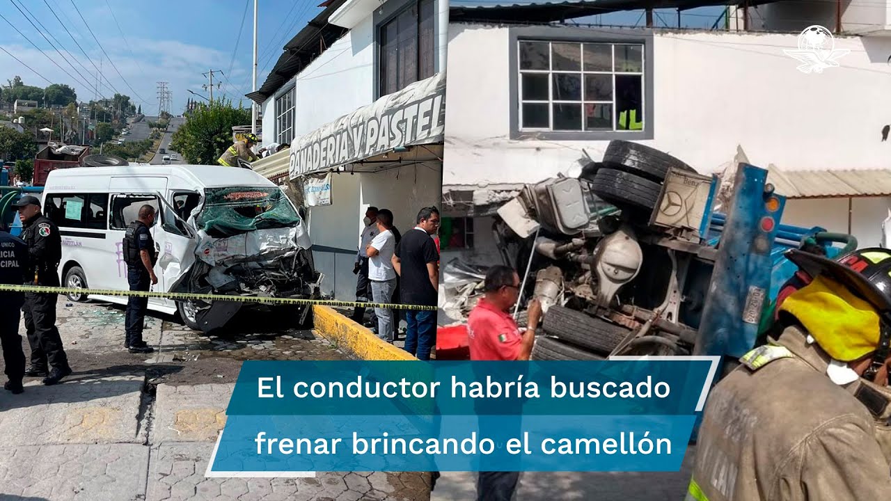Pipa que se queda sin frenos, choca contra una combi y una casa en ...