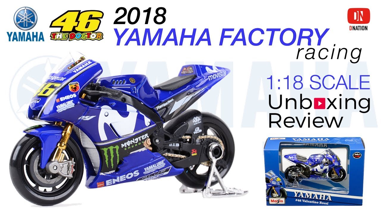 Hot Edition New #46 YAMAHA YZR Moto GP 1:18 Model Race Bike Racing Miniature Toy