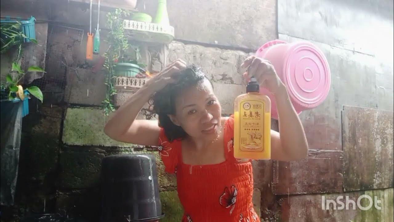 Filipina taking shower in the rain YouTube