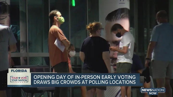 Opening day of in-person early voting draws big crowds at polling locations