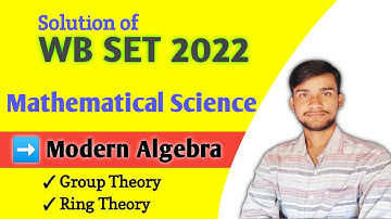 WB SET 2022 ( Mathematical Science ) 💯 Paper Solution || Maths With Smart Tips ||